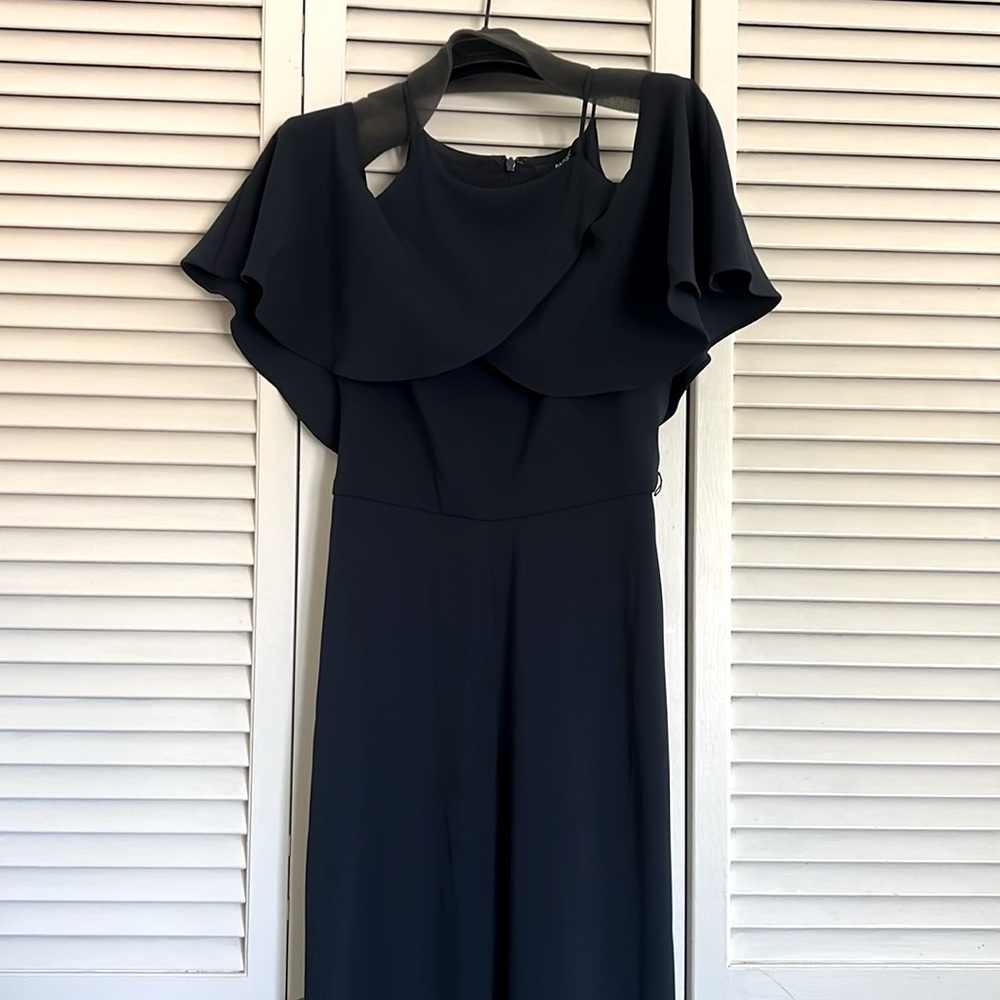 Badgley Mischka jumpsuit with “pearl” belt - size 0